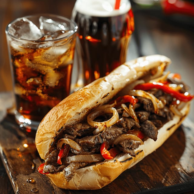 Philly Cheese Steak Sandwich.
