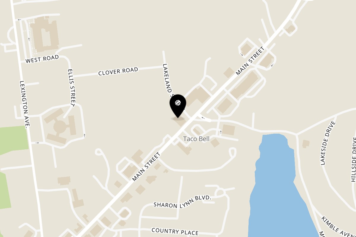 Map showing the location of Catania's Pizzería & Italian Kitchen on 1821 E Main St in Mohegan Lake